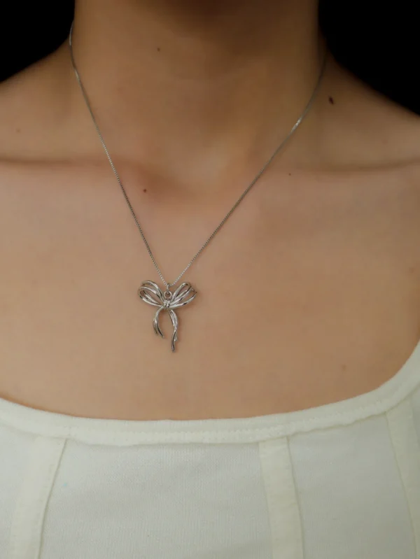 COLLAR TIANA PLATEADO - Imagen 3